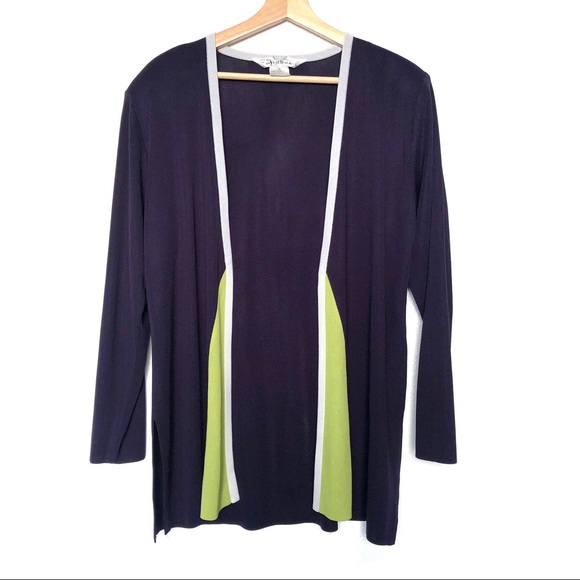 Misook Color Block Cardigan Sweater - Picture 1 of 5